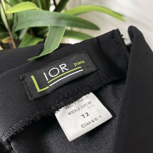 Lior Paris‎ Black Depose Classic Pants Side Zip Split Cuff Womens Size T2 US 6 - Picture 8 of 11